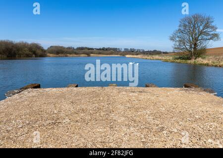 Verdammter See am Bain zwischen Biscathorpe und Donington auf Bain, Lincolnshire, England Stockfoto