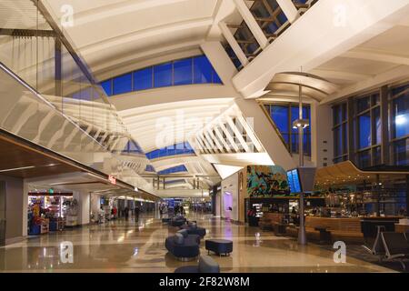 Los Angeles, USA – 21. Februar 2016: Tom Bradley International Terminal Los Angeles am Flughafen Los Angeles (LAX) in den Vereinigten Staaten. Stockfoto