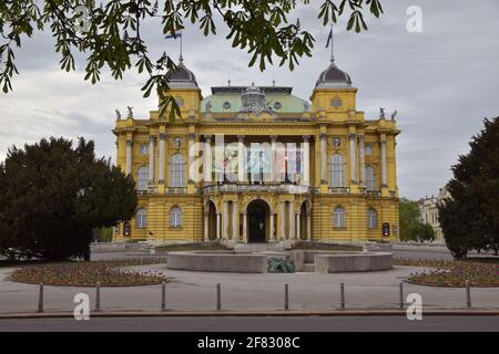 Das Kroatische Nationaltheater In Zagreb, Kroatien Stockfoto