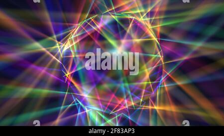 Digital erzeugte Disco Laser Neon Hintergrund Illustration Rendern Stockfoto