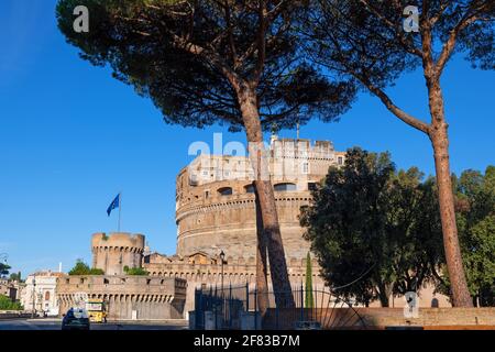 Stadt Rom in Italien, Engelsburg (Engelsburg), Mausoleum von Hadrian Stockfoto