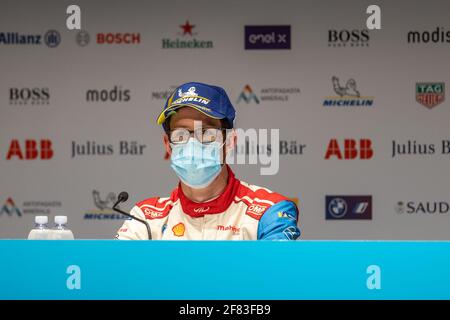 Rom, Italien. April 2021. 11. April 2021, Rom, Circuito di Roma, ABB Formula E WM Rom: # 29 Alexander Sims (GBR), Team Mahindra Racing wurde Zweiter in Rom. (Schweiz/Kroatien OUT) Quelle: SPP Sport Pressefoto. /Alamy Live News Stockfoto