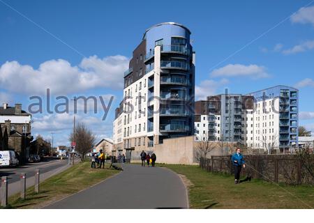 Moderne Wohnsiedlung, Lower Granton Road, Edinburgh, Schottland Stockfoto