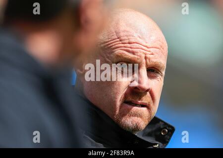 Burnley, Großbritannien. April 2021. Sean Dyche, der Manager von Burnley in Burnley, Großbritannien, am 4/10/2021. (Foto von Conor Molloy/News Images/Sipa USA) Quelle: SIPA USA/Alamy Live News Stockfoto