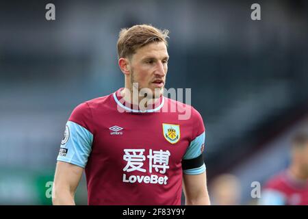 Burnley, Großbritannien. April 2021. Chris Wood #9 von Burnley in Burnley, UK am 4/10/2021. (Foto von Conor Molloy/News Images/Sipa USA) Quelle: SIPA USA/Alamy Live News Stockfoto