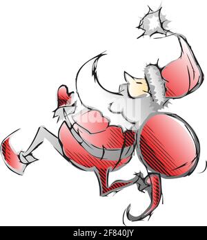 santa claus Vektorgrafik auf weiß Stock Vektor
