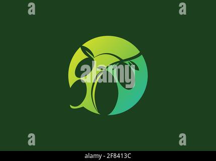 Olivenöl Logo oder Symbol Design Vektor Vorlage Stock Vektor