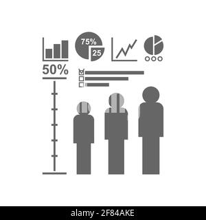 Statistik Grafik und Diagramm. vektorgrafik Stock Vektor