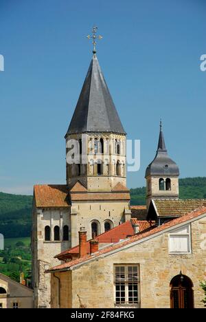 Abteikirche Saint-Pierre-et-Saint-Paul, Klosterkirche, Cluniacs, Cluniac-Orden, Kloster Cluny, Burgund, Frankreich Stockfoto