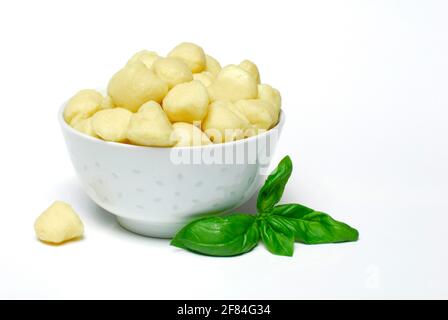 Schüssel mit Kartoffel-Gnocchi, Gnocchi di patate, Pasta, Nudeln Stockfoto