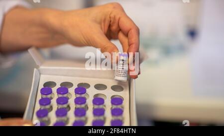 Pfizer BioNTech COVID 19-Impfstoff, Deutschland Stockfoto