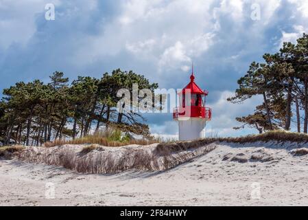 Leuchtturm Gellen 1905, Ostseeinsel Hiddensee, Nationalpark Vorpommersche Boddenlandschaft, Mecklenburg-Vorpommern, Deutschland Stockfoto