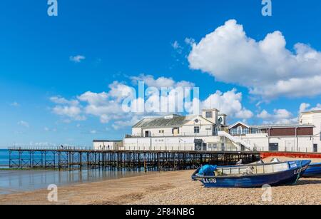 Bognor Pier in der Küstenstadt Bognor Regis in West Sussex, England, Großbritannien. Stockfoto