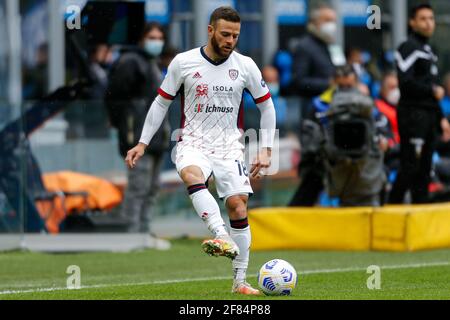 Giuseppe-Meazza-Stadion, Mailand, Italien, 11. April 2021, Nahitan Nandez (Cagliari Calcio) während Inter - FC Internazionale gegen Cagliari Calcio, Italienisches Fußballspiel Serie A - Foto Francesco Scaccianoce / LM Stockfoto