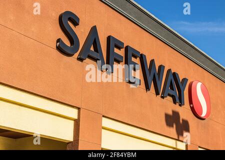 Ein Safeway Store in Modesto California Stockfoto