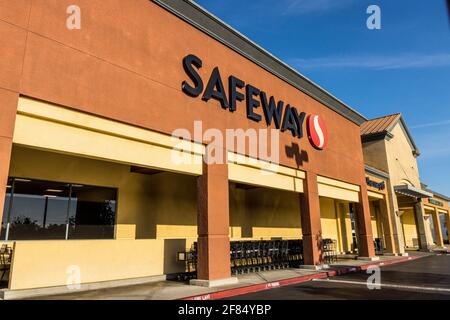 Ein Safeway Store in Modesto California Stockfoto