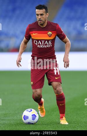 Rom, Latium. April 2021. Pedro Rodriguez von Roma beim italienischen Fußballspiel der Serie A Roma gegen Bologna im Olympiastadion in Rom, Italien, 11. April 2021. Kredit: Unabhängige Fotoagentur/Alamy Live Nachrichten Stockfoto