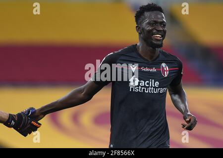 Rom, Latium. April 2021. Musa Barrow von Bologna während des italienischen Fußballmatches der Serie A Roma gegen Bologna im Olympiastadion in Rom, Italien, 11. April 2021. Kredit: Unabhängige Fotoagentur/Alamy Live Nachrichten Stockfoto