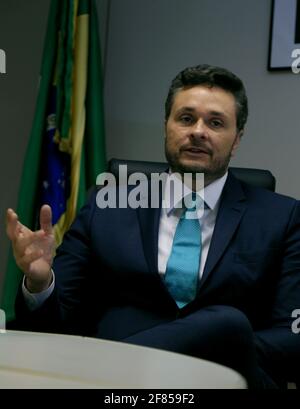 salvador, bahia / brasilien - 29. september 2015: Manuel Vitorio, Finanzminister der Regierung von Bahia, während der Leitung von Jaques Wagner Stockfoto