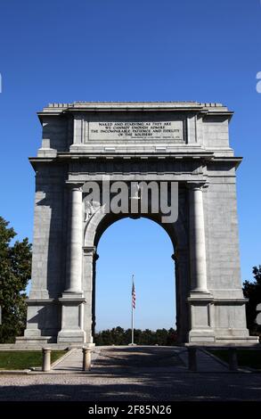 National Memorial Arch – Valley Forge National Historic Park, Pennsylvania, USA Stockfoto