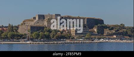 Alte venezianische Festung in Korfu Stadt Griechenland Stockfoto