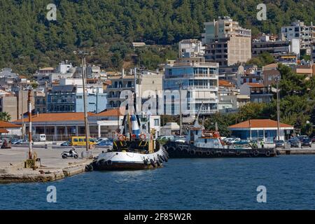 Igoumenitsa alter Hafen im Ionischen Meer Griechenland Stockfoto