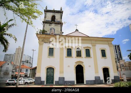 salvador, bahia, brasilien - 8. januar 2021: Fassade der Kirche von Senhor Bom Jesus dos Aflitos in der Stadt Salvador. *** Ortsüberschrift *** Stockfoto