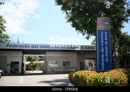 salvador, bahia, brasilien - 6. januar 2021: Sitz der Industriellenvereinigung des Staates Bahia, Fieb, in der Stadt Salvador. Stockfoto