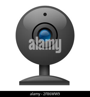 Abbildung der Webcam auf weißem Hintergrund Stock Vektor