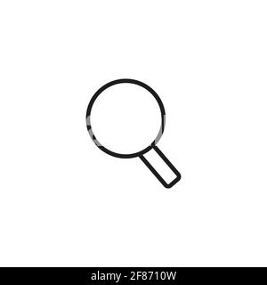 Lupe, Instrumentensymbol, Vergrößerungszeichen, Glas, Lupe oder Lupenzeichen, Suche Stock Vektor