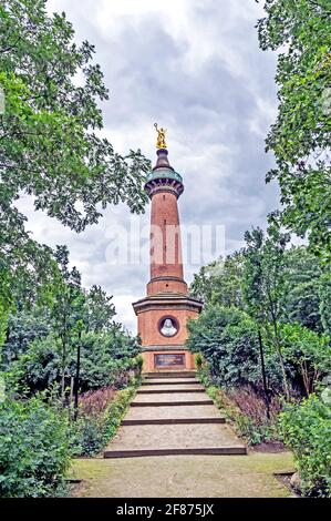 Denkmal auf dem Schlachtfeld von Fehrbellin in der Mark Brandenburg; Denkmal auf dem Schlachtfeld von Fehrbellin Stockfoto