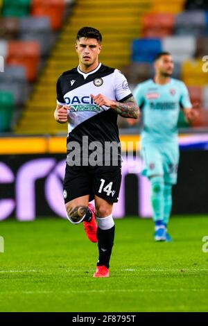 Udine, Italien. April 2021. Kevin Bonifazi (Udinese Calcio) während Udinese Calcio vs Turin FC, Italienische Fußballserie A Spiel in Udine, Italien, April 10 2021 Quelle: Independent Photo Agency/Alamy Live News Stockfoto