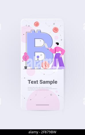 Geschäftsmann investiert in Bitcoin finanzielles Wachstum Kryptowährung Blockchain-Konzept Stock Vektor