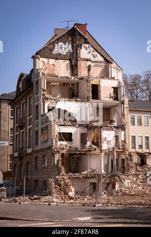 Abriss des ehemaligen Gebäudebereichs der Zürcher Versicherungsgesellschaft an der Riehler Straße, Köln, Deutschland. Abriss des bisherigen Buerogebaeudeareal Stockfoto