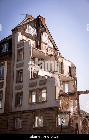 Abriss des ehemaligen Gebäudebereichs der Zürcher Versicherungsgesellschaft an der Riehler Straße, Köln, Deutschland. Abriss des bisherigen Buerogebaeudeareal Stockfoto