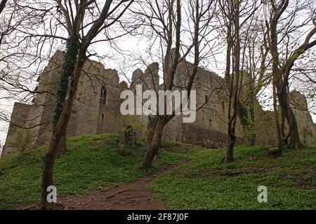 Oystermouth Castle, Die Mumbles, Gower Stockfoto