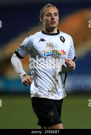 Aktenfoto vom 5-01-2021 von Oscar Threlkeld von Salford City. Ausgabedatum: Montag, 12. April 2021. Stockfoto