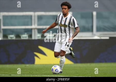 Turin, Italien, 11. April 2021. Weston McKennie von Juventus während des Spiels der Serie A im Allianz Stadium, Turin. Bildnachweis sollte lauten: Jonathan Moscrop / Sportimage Stockfoto