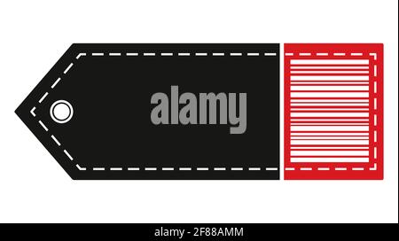 Tag mit Barcode. Symbol Für Das Label Price Tag. Isolierte Vektorgrafik auf weißem Hintergrund. Stock Vektor