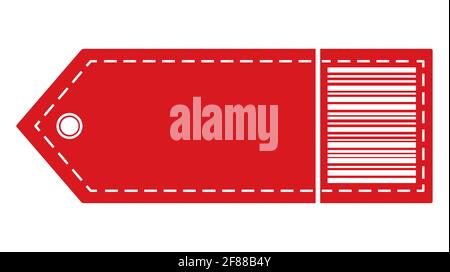 Tag mit Barcode. Symbol Für Das Label Price Tag. Isolierte Vektorgrafik auf weißem Hintergrund. Stock Vektor