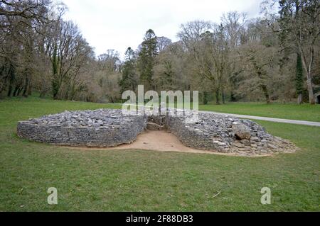 Parc Cwm Long Cairn Grabkammer Parc le Breos, Gower Stockfoto