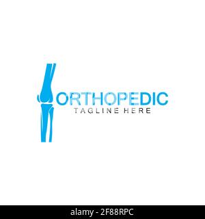 Orthopädische Gesundheit Knochen Logo Vektor Illustration Designvorlage, Knie Knochen Logo Designs Konzept, Gesundheit Knochen Logo Symbol Symbol Stock Vektor