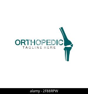 Orthopädische Gesundheit Knochen Logo Vektor Illustration Designvorlage, Knie Knochen Logo Designs Konzept, Gesundheit Knochen Logo Symbol Symbol Stock Vektor