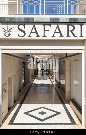 Eintritt zum Safari Center, Einkaufszentrum, Einkaufszentrum in Playa de Las Americas, Teneriffa, Kanarische Inseln, Spanien Stockfoto