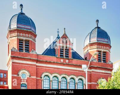 Charter Oak Cultural Center, ehemalige Synagoge an der 21 Charter Oak Avenue. Stockfoto