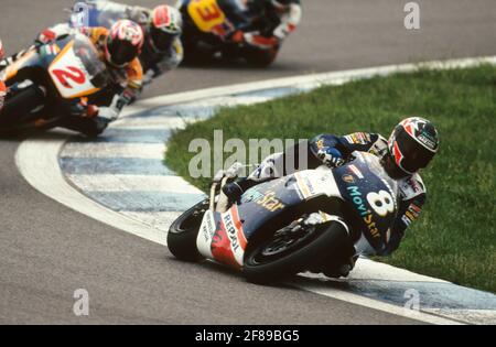 Carlos Checa (SP), Honda 500, Tschechische GP 1997, Brünn Stockfoto