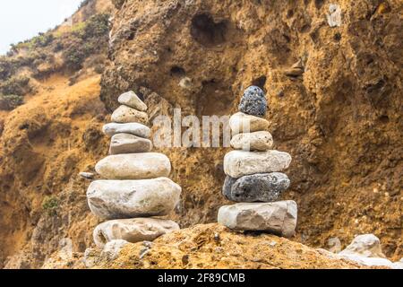 Zen ausgewogene Steinen stack Stockfoto