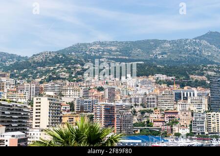 Wolkenkratzer und Gebäude in Monaco Stockfoto