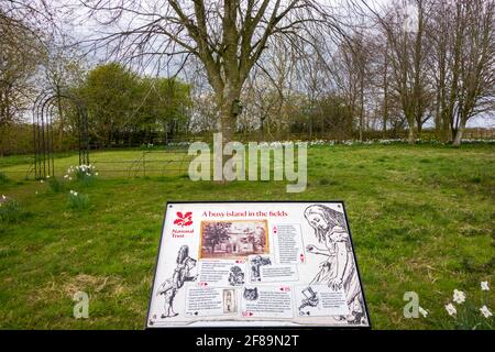 Der Standort in Daresbury, der Heimat der Kindheit Charles Lutwidge Dodgson besser bekannt als der Autor von Alice Im Wunderland Lewis Carroll Stockfoto