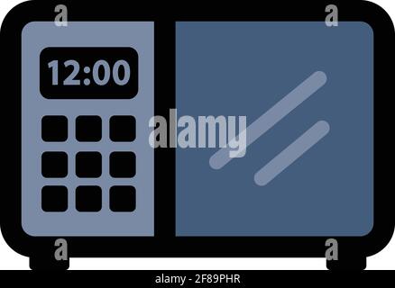 Mikrowellen-Farbvektor-Symbol. Verschiedene elektrische Symbole. Anderes Symbol im einfachen Stil. Vektor-isolierte Illustration. Stock Vektor